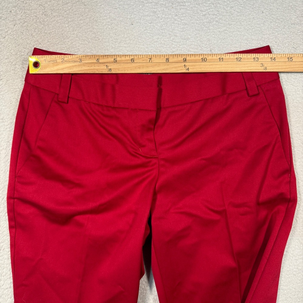 Vintage Y2K Express Design Studio Womens 0 Red Low Rise Editor Flare Pants - Picture 6 of 9
